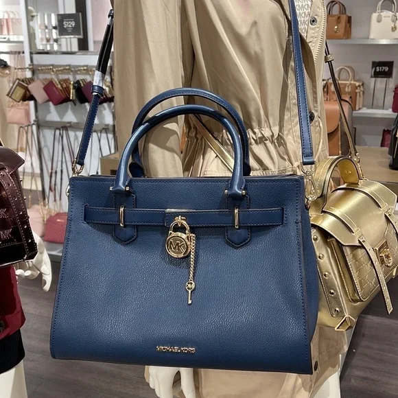 Mk Hamilton Bag Michael Kors Navy Satchel Michael Kors Bags